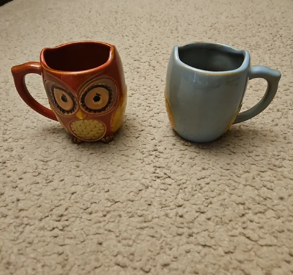 Owl Coffee Mugs | Two Ceramic Mugs - Picture 3 of 6
